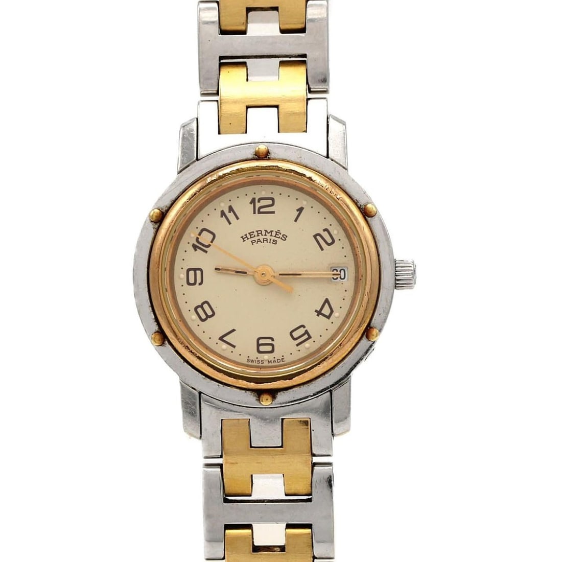 Hermes Clipper Combination CL3.240 SSxGP Quartz Watch (1 of 7)