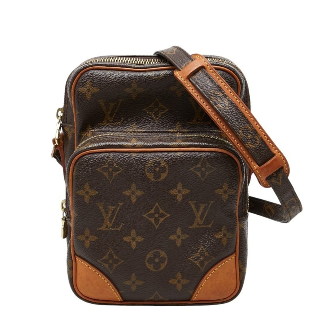 Louis Vuitton Monogram Amazon Crossbody Shoulder Bag M45236 Brown Leather Women's LOUIS VUITTON: --- Catalog ---Category: SizeStrap Drop: 52cm / 20.47''Size (HxWxD): 21cm x 15cm x 5cm / 8.26'' x 5.9'' x 1.96''Category: DesignType: Shoulder bagColor: BrownGender: WomenClosure: ZipperMaterial: PVC 