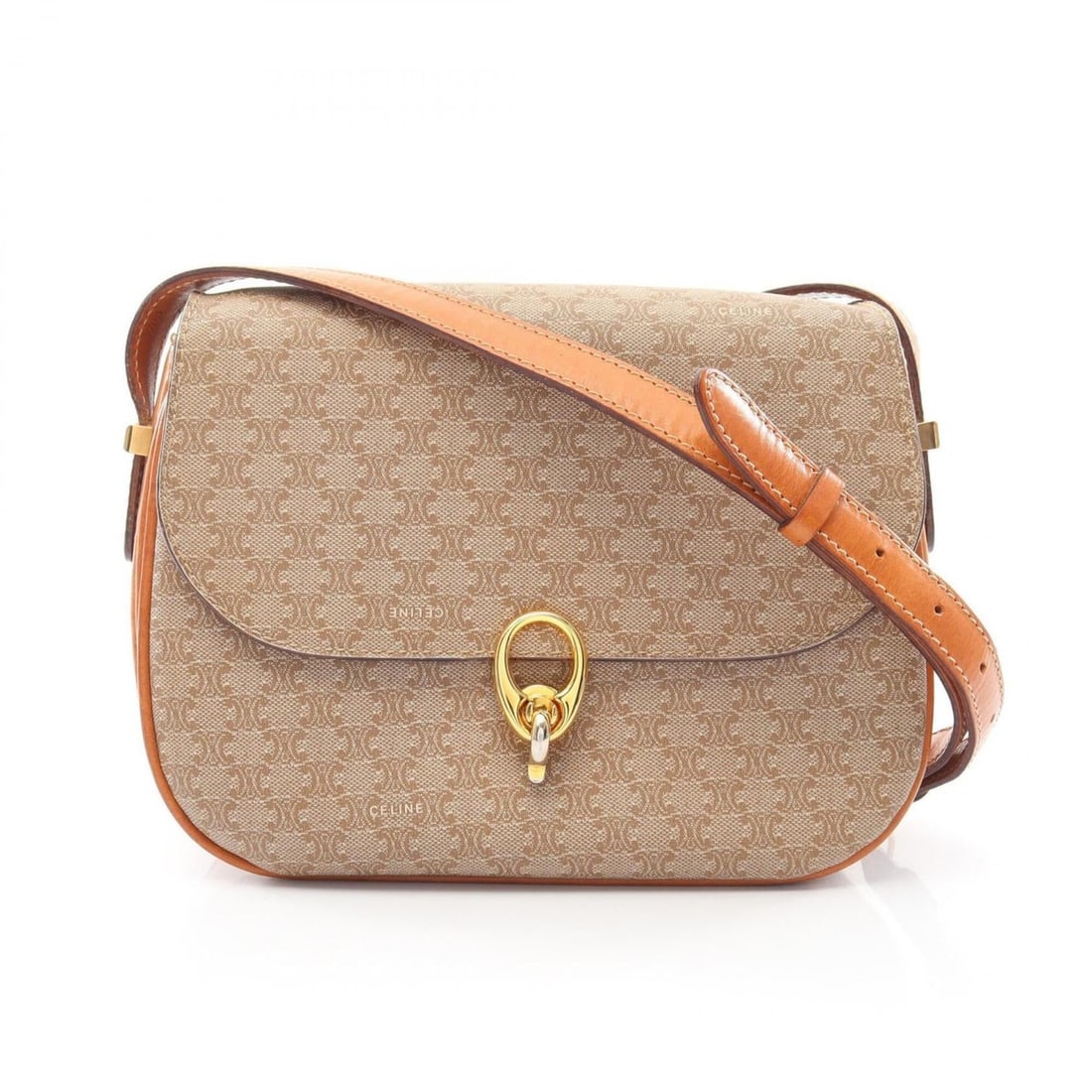 Celine Macadam Shoulder Bag/Handbag, Coated Canvas and Leather, Women's, Beige/Brown: --- Catalog ---Category: SizeSize (HxWxD): 15cm x 21cm / 5.9'' x 8.26''Category: DesignType: Handbag, Shoulder bagColor: Beige, BrownGender: WomenMaterial: Coated canvas , Leather Category: GeneralBra
