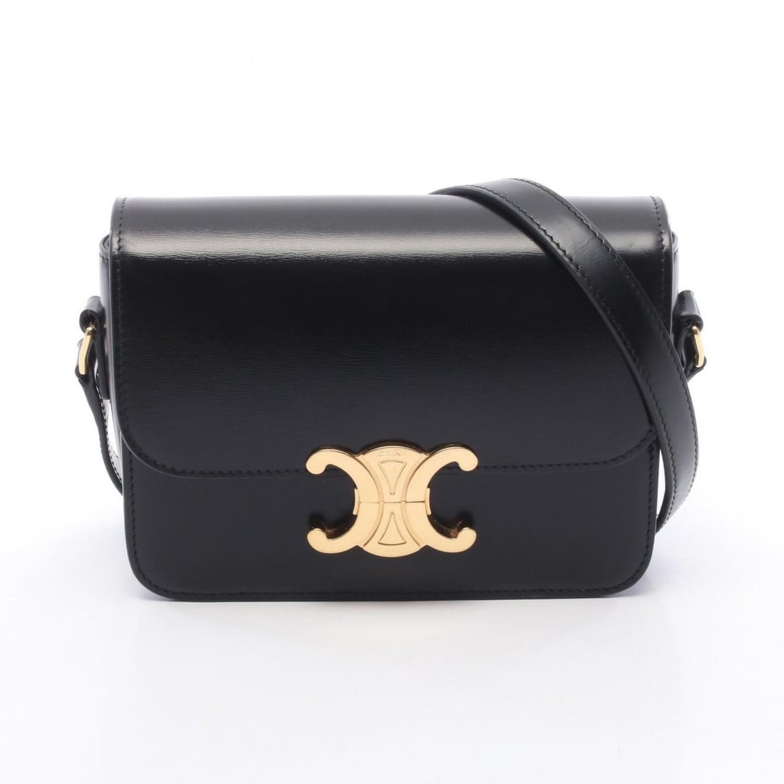 Celine Teen Triomphe Handbag Shoulder Bag Leather Women's Black 188423BF4.38NO: --- Catalog ---Category: SizeSize (HxWxD): 14cm x 19cm x 4.5cm / 5.51'' x 7.48'' x 1.77''Category: DesignType: Handbag, Shoulder bagColor: BlackGender: WomenMaterial: Leather Category: GeneralMPN: 188