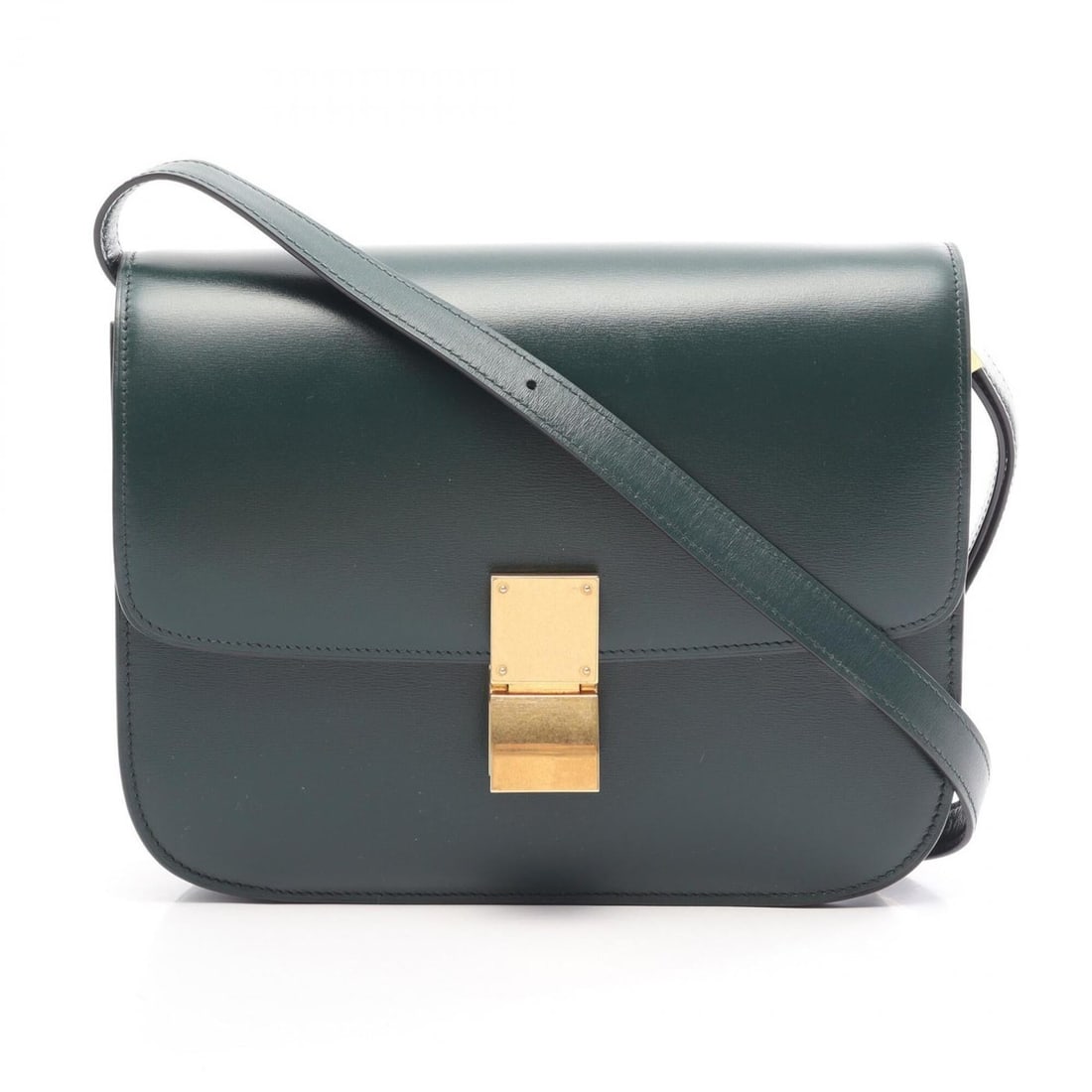 Celine Classic Medium Shoulder Bag/Handbag, Leather, Women's, Green, 164173DLS: --- Catalog ---Category: SizeSize (HxWxD): 18cm x 23.5cm x 5cm / 7.08'' x 9.25'' x 1.96''Category: DesignType: Handbag, Shoulder bagColor: GreenStyle: ClassicGender: WomenMaterial: Leather Category: G