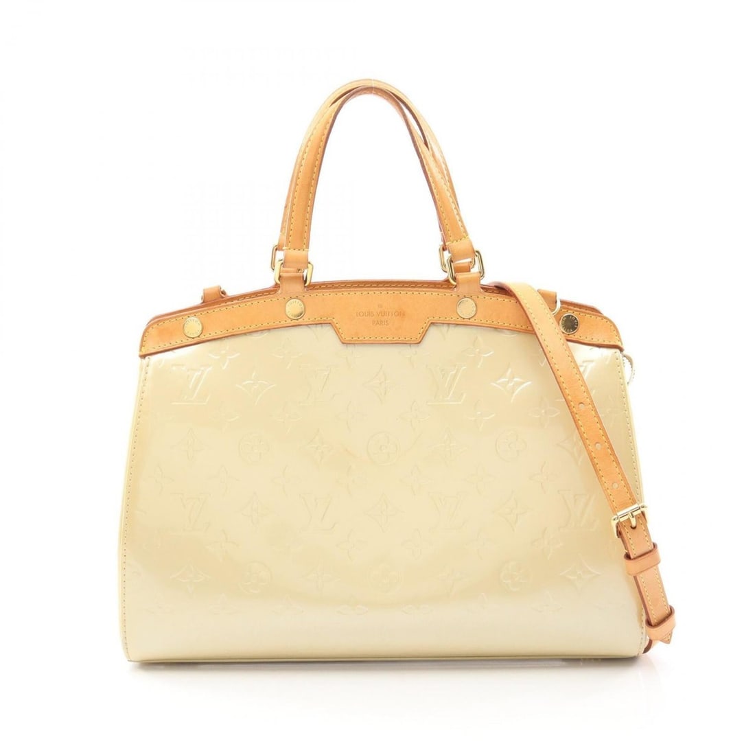 Louis Vuitton Blair MM 2-Way Handbag, Leather, Vernis, Women's, Beige (Bron Corail), M91456: --- Catalog ---Category: SizeSize (HxWxD): 23.5cm x 33cm x 13cm / 9.25'' x 12.99'' x 5.11''Category: DesignType: HandbagColor: Beige, Blanc corailGender: WomenMaterial: Vernis , Leather Category: Gene