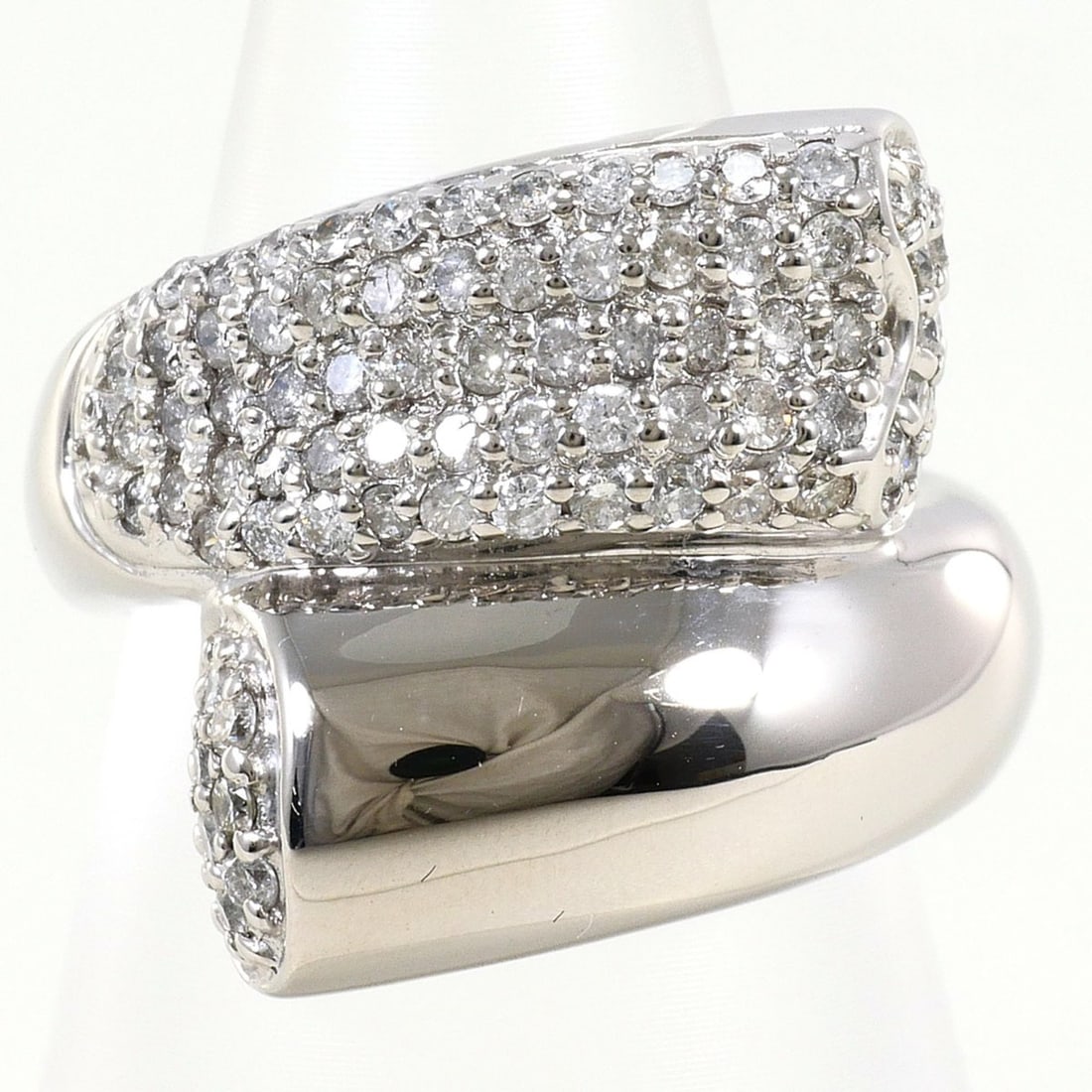 K14 14K WG White Gold Ring with 0.86ct Diamond, Total Weight 9.4g, Jewelry (1 of 9)