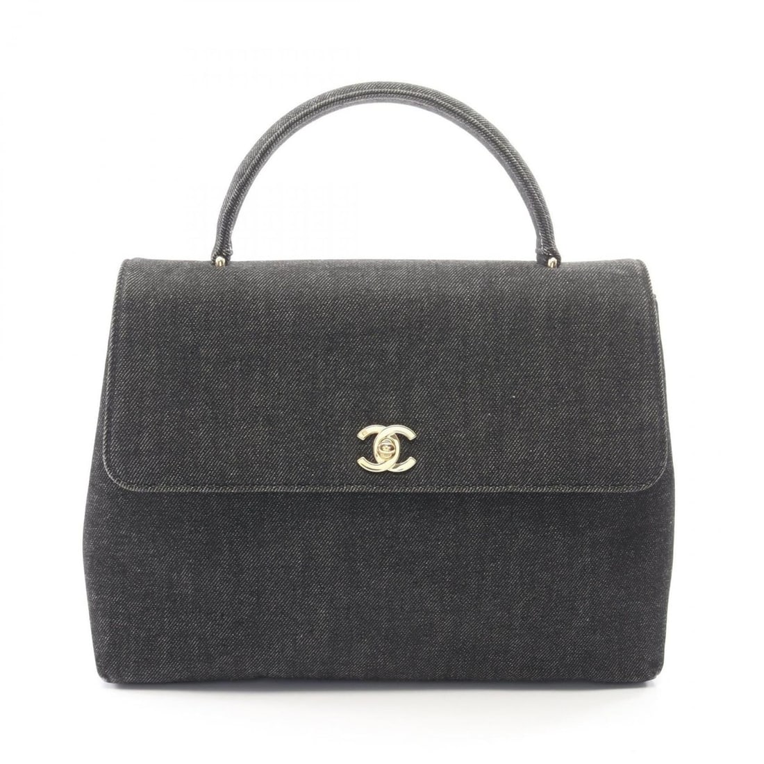 Chanel Coco Mark Handbag, Denim Women's, Black: --- Catalog ---Category: SizeSize (HxWxD): 23cm x 29cm x 11cm / 9.05'' x 11.41'' x 4.33''Category: DesignType: HandbagColor: BlackGender: WomenMaterial: Denim Category: GeneralBrand: Chanel--- Item Li