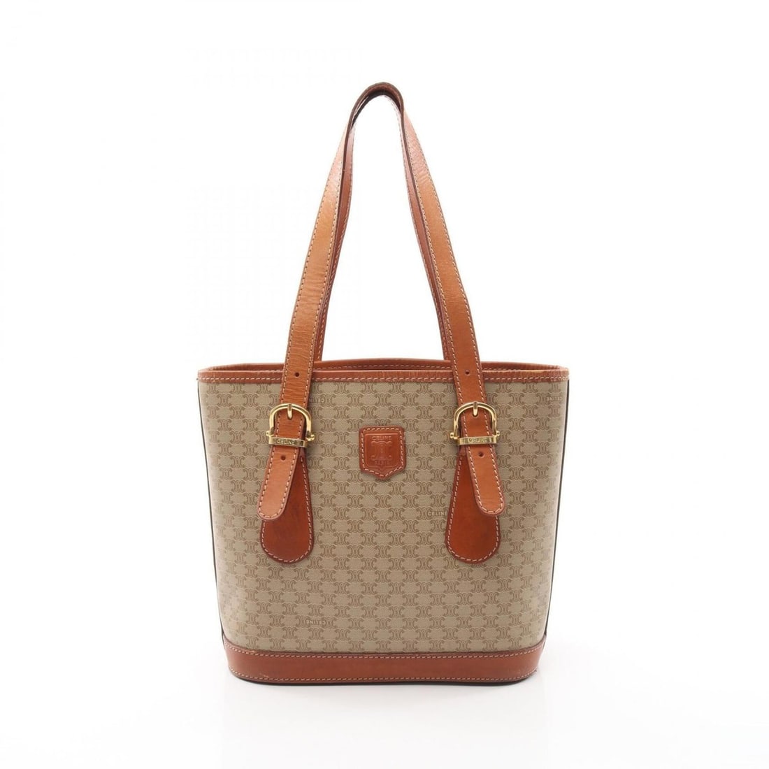 Celine Macadam Tote Bag Handbag, Coated Canvas Leather, Women's, Beige/Brown: --- Catalog ---Category: SizeSize (HxWxD): 22.5cm x 24cm x 10cm / 8.85'' x 9.44'' x 3.93''Category: DesignType: Handbag, Tote bagColor: Beige, BrownGender: WomenMaterial: Coated canvas , Leather Categ