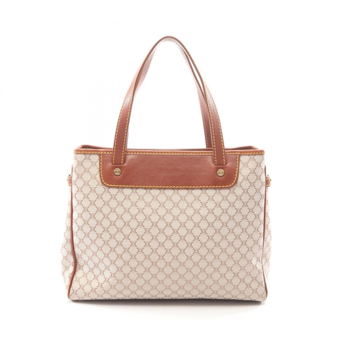 Celine Macadam Tote Bag Handbag Canvas Leather Women's Beige Brown: --- Catalog ---Category: SizeSize (HxWxD): 21cm x 26cm x 9cm / 8.26'' x 10.23'' x 3.54''Category: DesignType: Handbag, Tote bagColor: Beige, BrownGender: WomenMaterial: Canvas , Leather Category: Gene