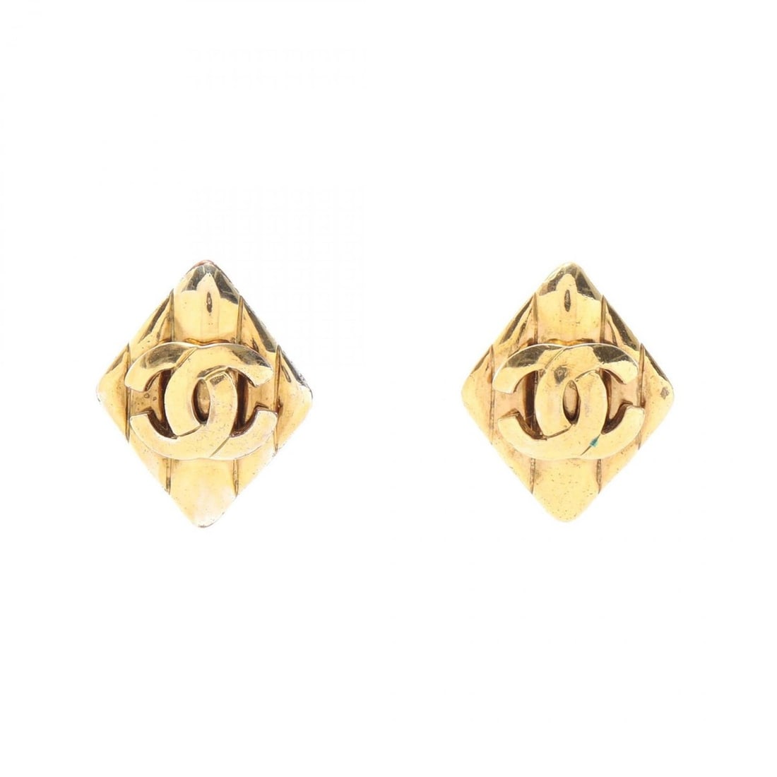 Chanel Coco Mark Diamond Earrings, Gold Plated (GP), Women's, Tone: --- Catalog ---Category: SizeSize (HxWxD): 34.00mm x 27.00mm / 1.34'' x 1.06''Category: DesignType: Clip earringsColor: GoldGender: WomenMaterial: Gold platingCategory: GeneralBrand: Chanel--- Item Li