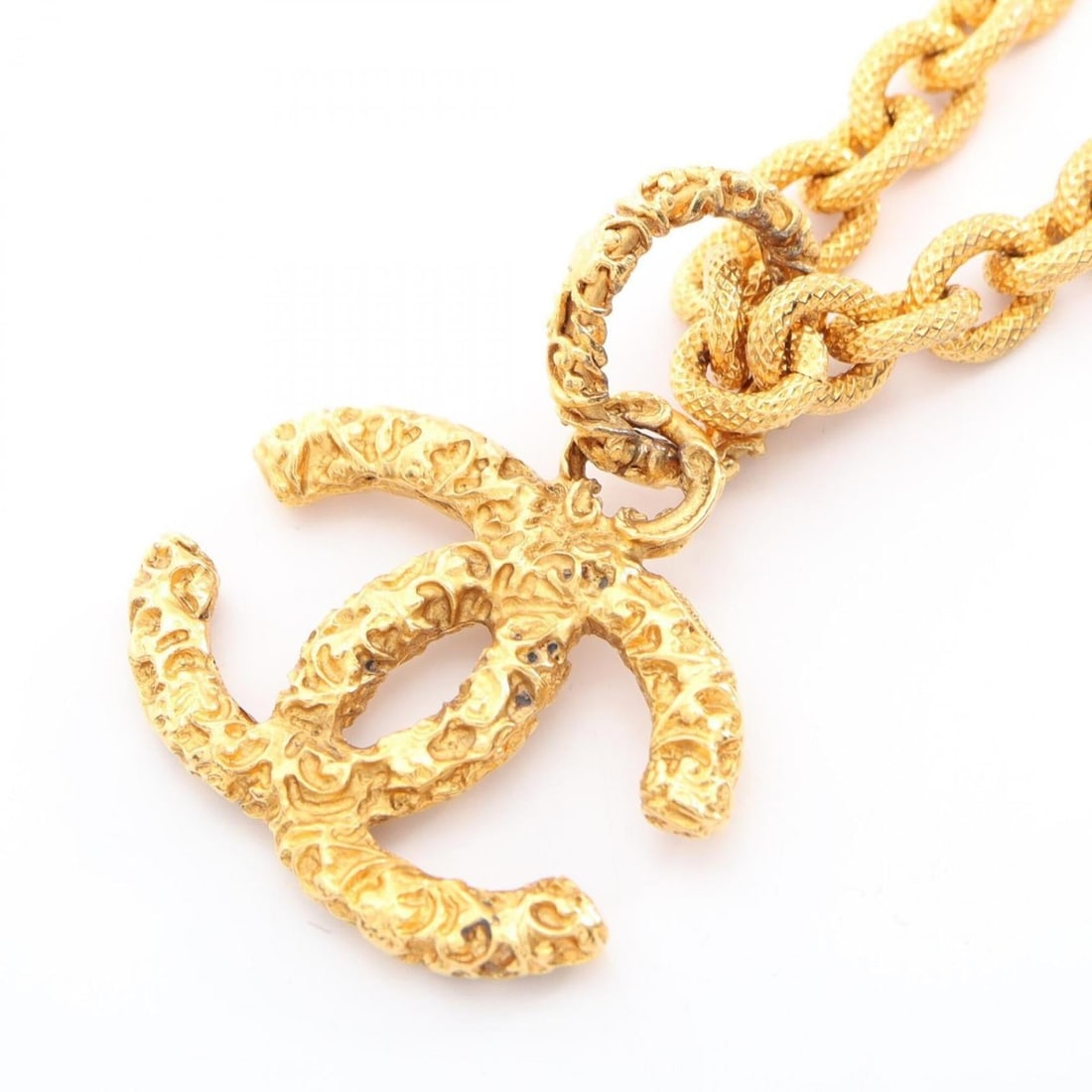 Chanel Coco Mark Necklace, Gold Plated (GP), Women's, Tone: --- Catalog ---Category: SizePendant Size: 28mm x 42mm / 1.1'' x 1.65''Neck Circumference: 43 cm / 16.92''Category: DesignColor: GoldGender: WomenMaterial: Gold platingNecklace Type: NecklaceCategory: