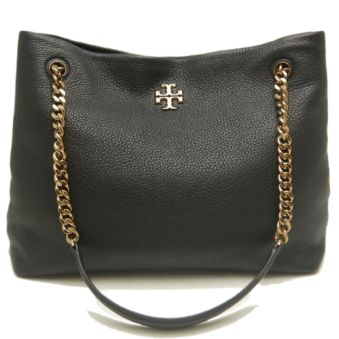 Tory Burch KIRA TOTE 61995 Leather Tote Bag, Black, Women's (Item No. 253913): --- Catalog ---Category: SizeSize (HxWxD): 27cm x 32cm x 16cm / 10.62'' x 12.59'' x 6.29''Category: DesignType: Tote bagColor: BlackGender: WomenMaterial: Leather Category: GeneralBrand: Tory Burch---