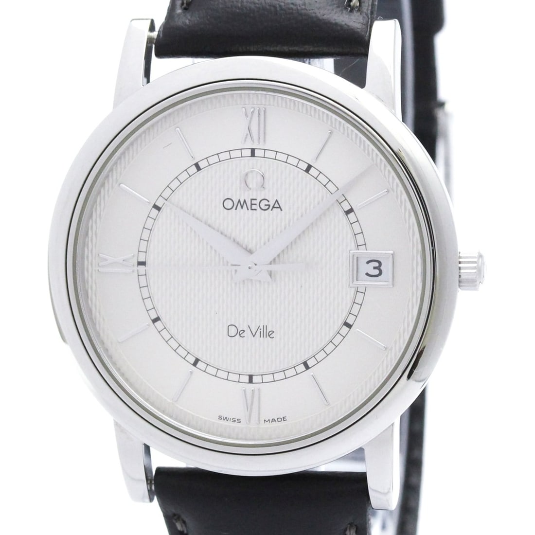 OMEGA De Ville Quartz Steel Quartz Mens Watch 7824.31.01 Polished: --- Catalog ---Category: SizeCase Diameter: 35mm / 1.38''Category: DesignType: WristwatchStyle: Dress/FormalGender: MenColor (Dial): SilverMaterial (Band): LeatherMaterial (Case): Stainless steelCateg