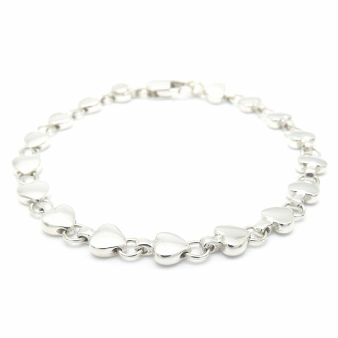 TIFFANY&Co. Tiffany Puff Heart Bracelet, SV925, Women's, 295758: --- Catalog ---Category: SizeWidth: 6mm / 0.23''Length: 17.5cm / 6.88''Weight: 12g / 0.42oz.Total Length: 18cm / 7.08''Category: DesignType: Charm braceletGender: WomenMaterial: Silver 925Category: Ge