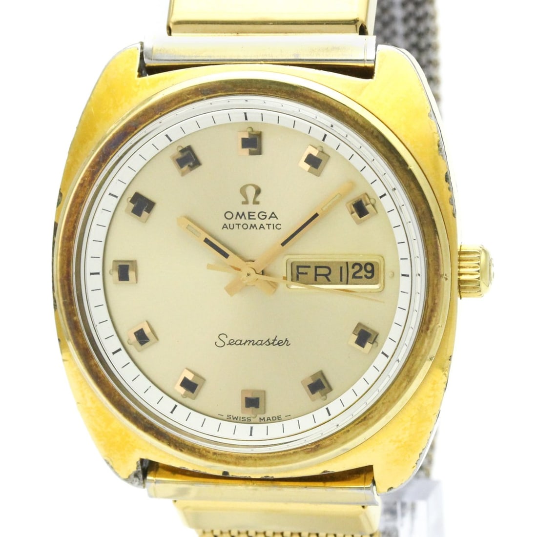 OMEGA Seamaster Day Date Cal 752 Gold Plated Automatic Watch 166.064 Vintage (1 of 12)