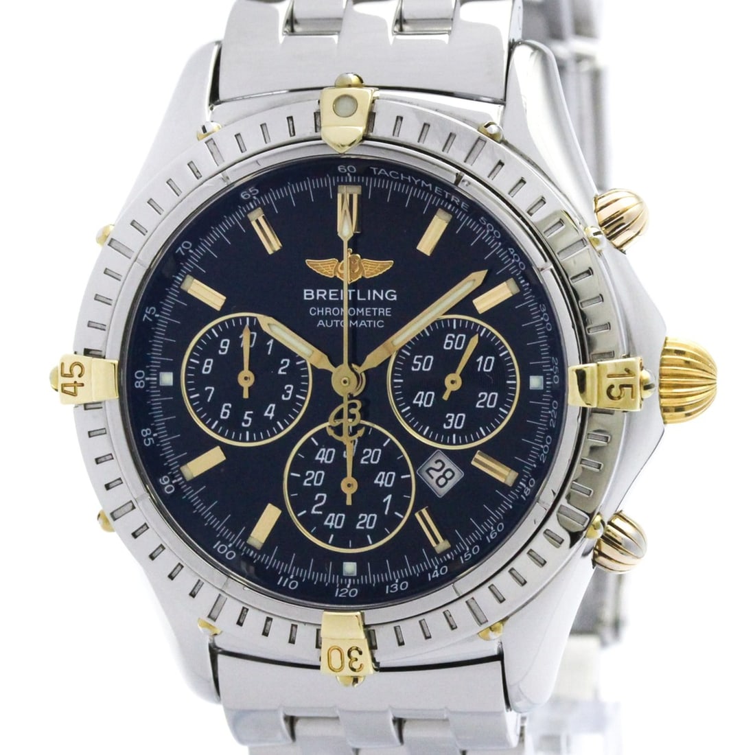 BREITLING Shadow Flyback Chronograph Steel Mens Watch B35312 Polished (1 of 13)