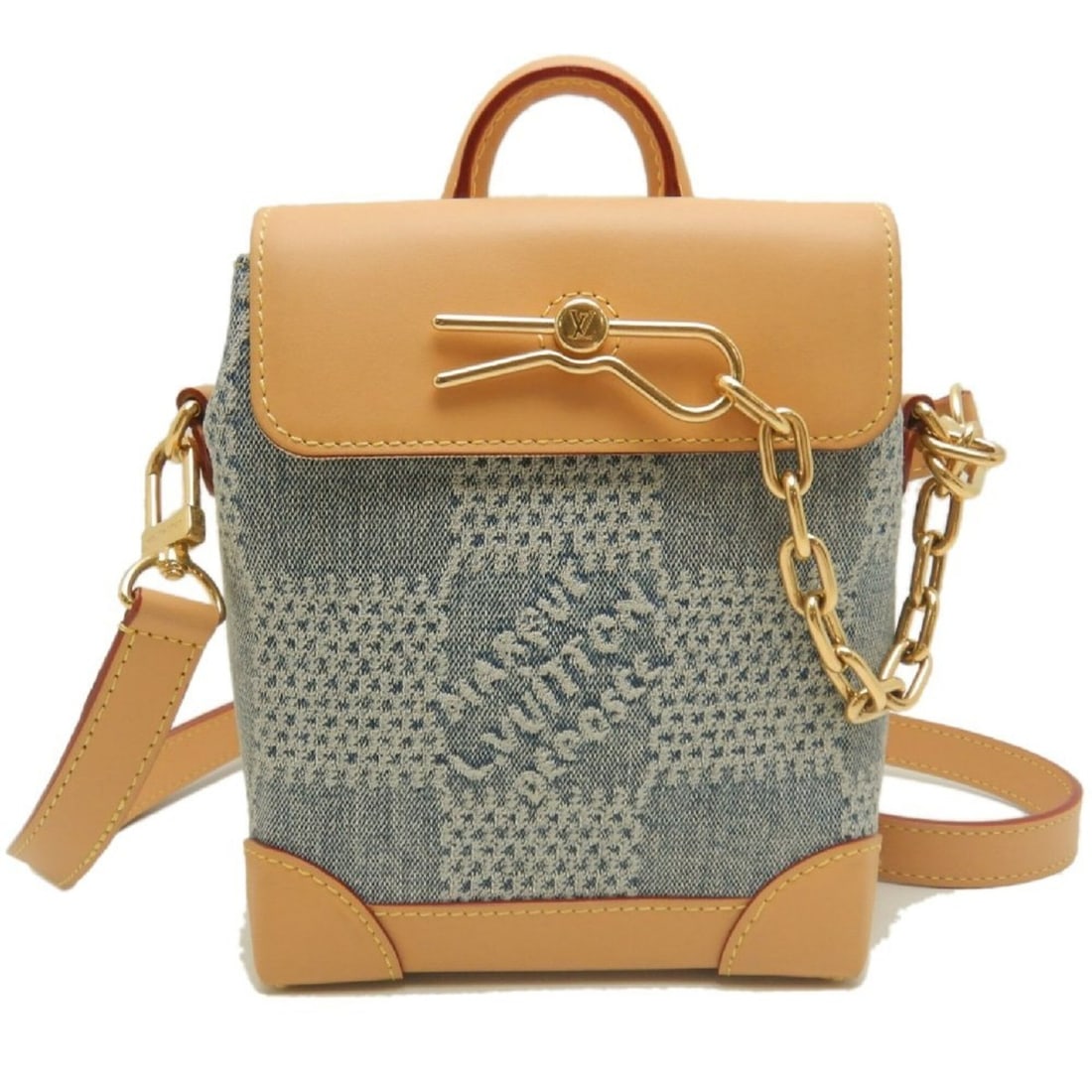 LOUIS VUITTON Damier Denim 3D Nano Steamer N40751 2024 Pre-Fall Shoulder Bag Blue Men's 253964: --- Catalog ---Category: SizeSize (HxWxD): 18cm x 15cm x 7cm / 7.08'' x 5.9'' x 2.75''Category: DesignType: Shoulder bagColor: BlueGender: MenClosure: MagnetMaterial: Cotton canvas , Cuir Ombre leathe