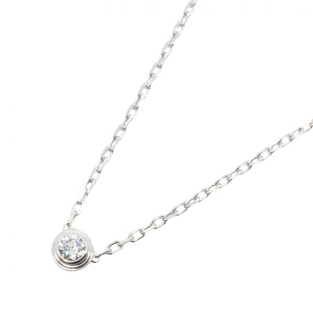 Cartier d'Amour SM Necklace, 18K White Gold (18KWG), Diamond, Women's, Silver/Clear Tone, B7215900: --- Catalog ---Category: SizeNeck Circumference: 37.5 cm - 41 cm / 14.76'' - 16.14''Category: DesignColor: Clear, SilverGender: WomenMaterial: White gold (18K)Necklace Type: NecklaceCategory: GeneralM