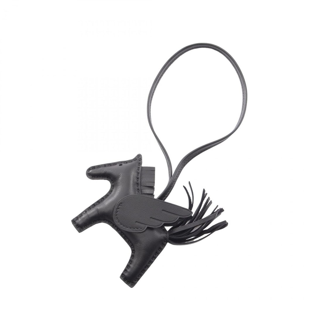 Hermes Rodeo Pegasus PM So Black Charm Accessory Agneau Milo Veau Swift Leather Women's (1 of 10)