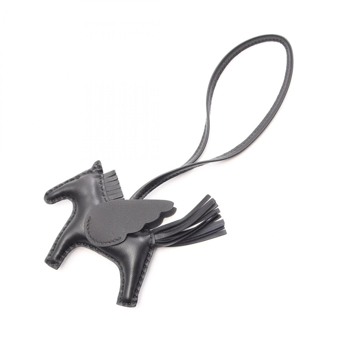 Hermes Rodeo Pegasus PM So Black Charm Accessory Agneau Milo Veau Swift Leather Women's: --- Catalog ---Category: DesignType: Handbag charmColor: BlackGender: WomenMaterial: Agneau Milo, Swift leatherCategory: GeneralBrand: Hermes--- Item List ---Section: ConditionRanking: Rank NS Never u