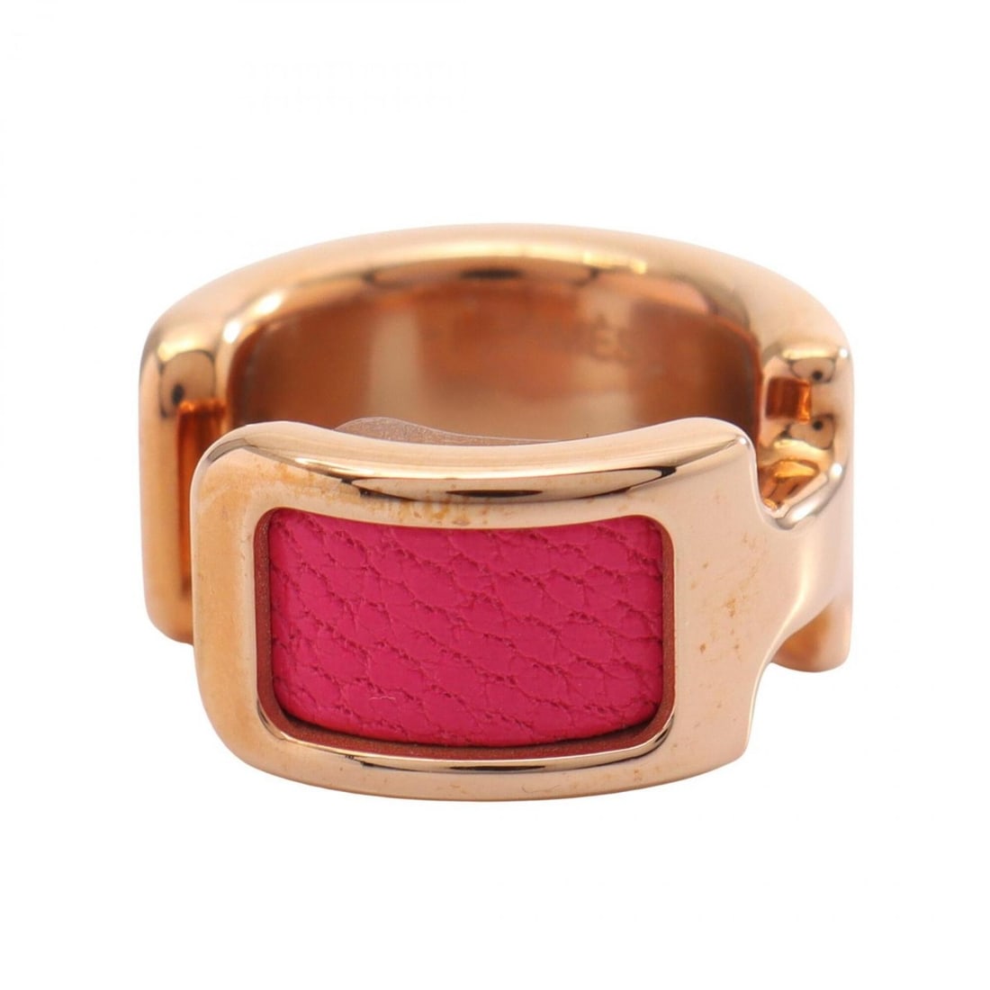 Hermes Olympe PM accessory, gold-plated leather, women's, gold and pink tones.: --- Catalog ---Category: SizeSize (HxWxD): 8.00mm x 16.00mm / 0.31'' x 0.63''Category: DesignType: EarcuffColor: GoldGender: WomenMaterial: Gold platingCategory: GeneralBrand: Hermes--- Item List ---S