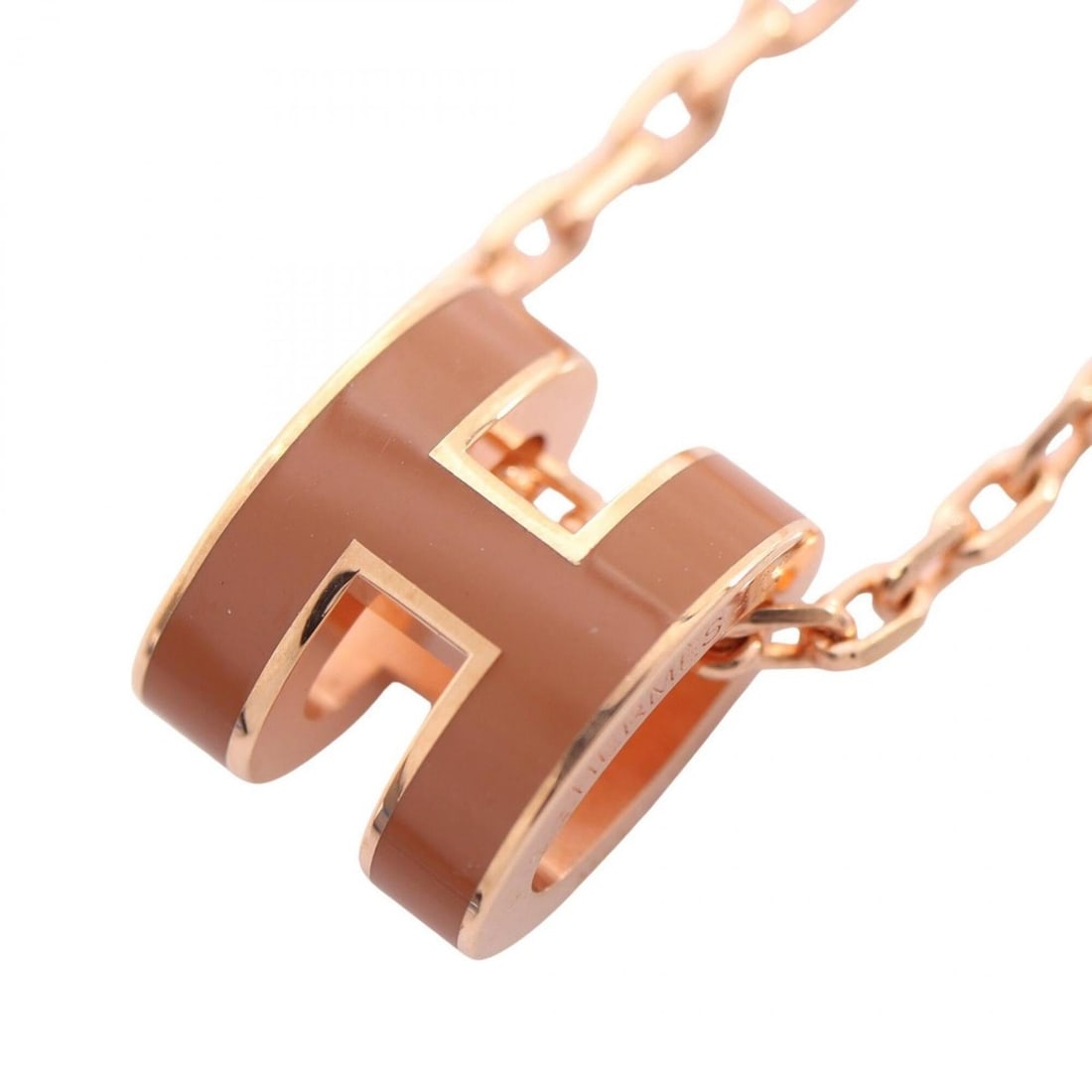 Hermes Mini Pop H necklace, gold-plated (GP), women's, gold and pink tones.: --- Catalog ---Category: SizePendant Size: 9mm x 7mm / 0.35'' x 0.27''Neck Circumference: 40.5 cm / 15.94''Category: DesignColor: Gold, PinkGender: WomenMaterial: Gold platingNecklace Type: NecklaceCa