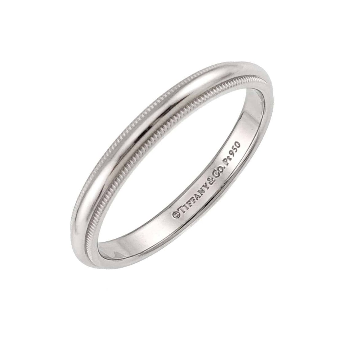 Tiffany & Co. Milgrain 2 Ring, 3.1mm wide, Platinum, Together Ring: --- Catalog ---Category: SizeJP Size: 24US Size: 11.5Category: DesignType: Band ringGender: WomenMaterial: Platinum 950Category: GeneralBrand: Tiffany--- Item List ---Section: ConditionRanking: Rank S