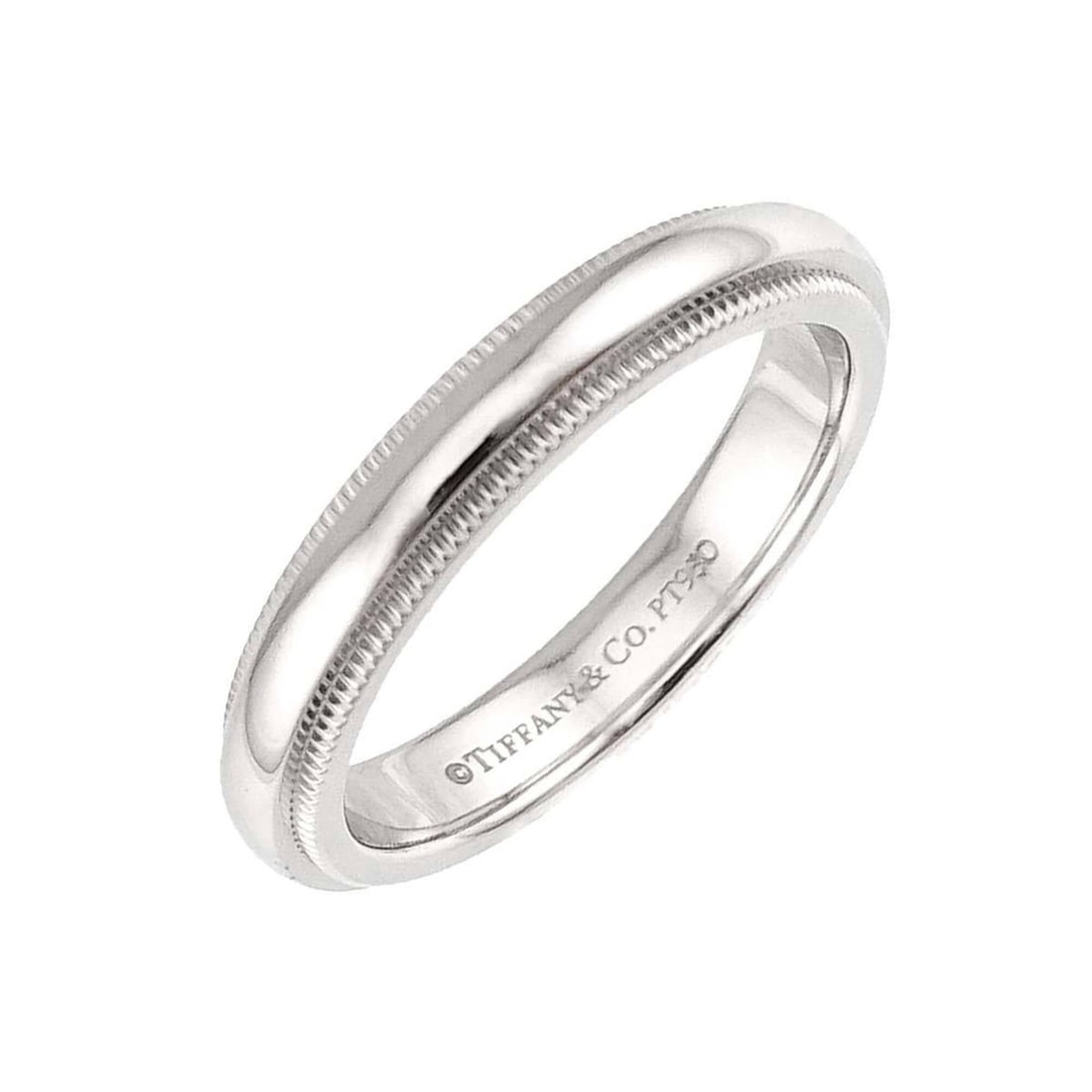 Tiffany & Co. Milgrain Ring, 3.2mm wide, Platinum (Pt), Together Ring: --- Catalog ---Category: SizeJP Size: 7.5US Size: 4Category: DesignType: Band ringGender: WomenMaterial: Platinum 950Category: GeneralBrand: Tiffany--- Item List ---Section: ConditionRanking: Rank SA 
