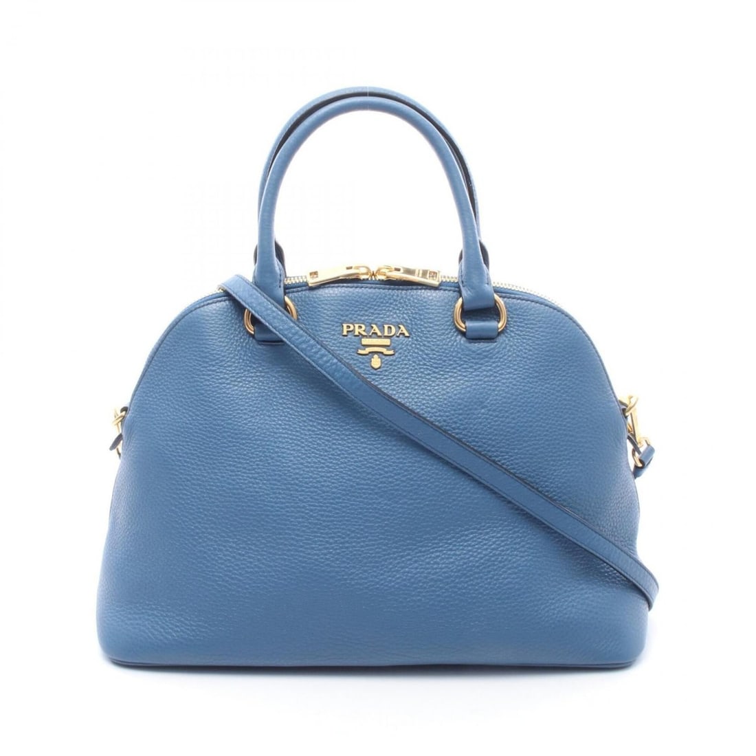 Prada Vitello Daino 2-Way Handbag, Leather, Women's, Blue: --- Catalog ---Category: SizeSize (HxWxD): 25cm x 35cm x 15cm / 9.84'' x 13.77'' x 5.9''Category: DesignType: HandbagColor: BlueGender: WomenMaterial: Leather Category: GeneralBrand: Prada--- Item Lis