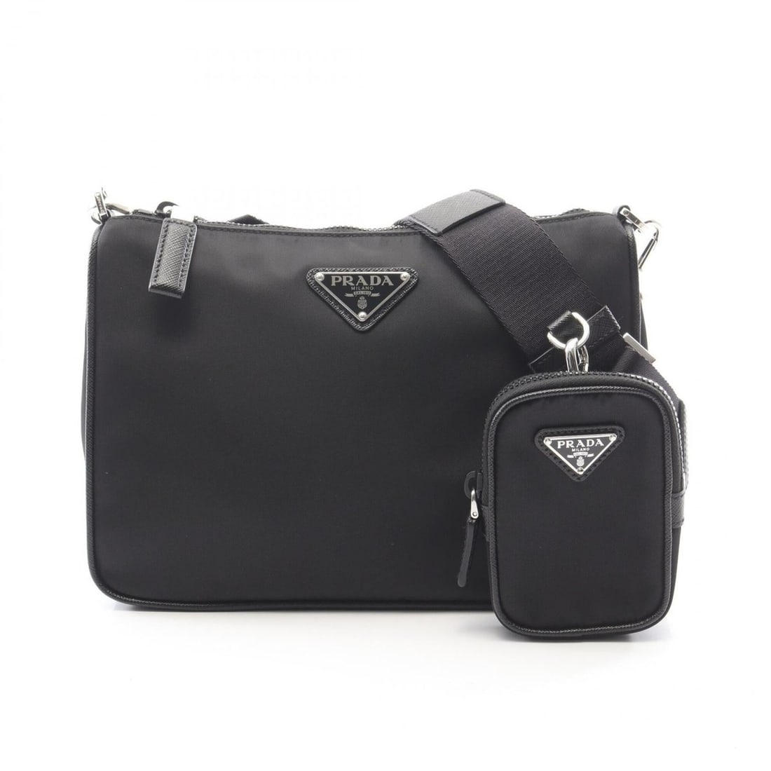 Prada PRADA Re-Nylon Shoulder Bag Handbag Nylon Saffiano Leather Men's Women's Black 2VH113: --- Catalog ---Category: SizeSize (HxWxD): 16.5cm x 23.5cm x 5.5cm / 6.49'' x 9.25'' x 2.16''Category: DesignType: Handbag, Pouch, Shoulder bagColor: BlackGender: Men,WomenMaterial: Nylon , Leather Le