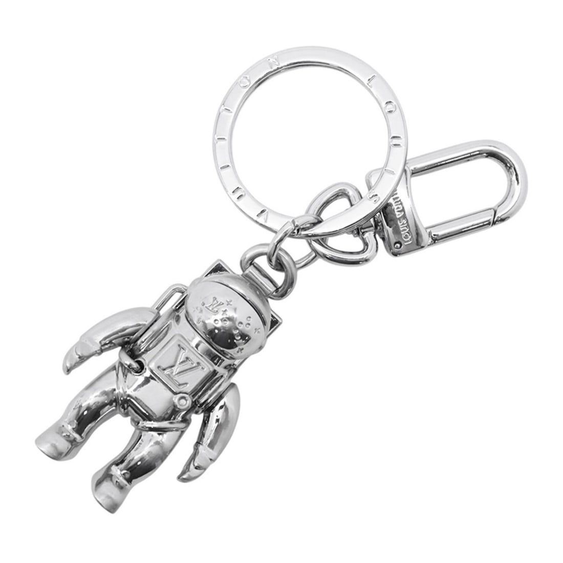 Louis Vuitton Spaceman Astronaut Keychain Metal MP2213 LOUIS VUITTON Accessory Bag Charm: --- Catalog ---Category: SizeCharm Size: 5cm x 3.5cm / 1.97'' x 1.38''Category: DesignType: KeyringColor: SilverGender: Women,MenMaterial: MetalCategory: GeneralBrand: Louis VuittonCountry of Origin: 