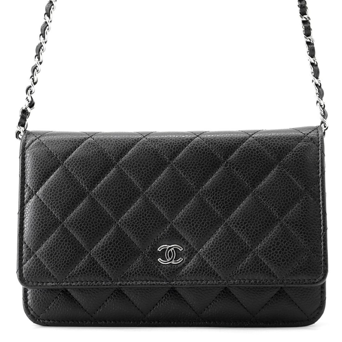 Chanel Chain Wallet Classic Matelassé Coco Mark Caviar Skin AP0250 CHANEL Black Women's WALLET: --- Catalog ---Category: SizeWeight: 390g / 13.75oz.Size (HxWxD): 12cm x 19cm x 3.5cm / 4.72'' x 7.48'' x 1.37''Strap / Chain Length: 1.25m / 49.21''Category: DesignType: Chain/Shoulder walletColor: B