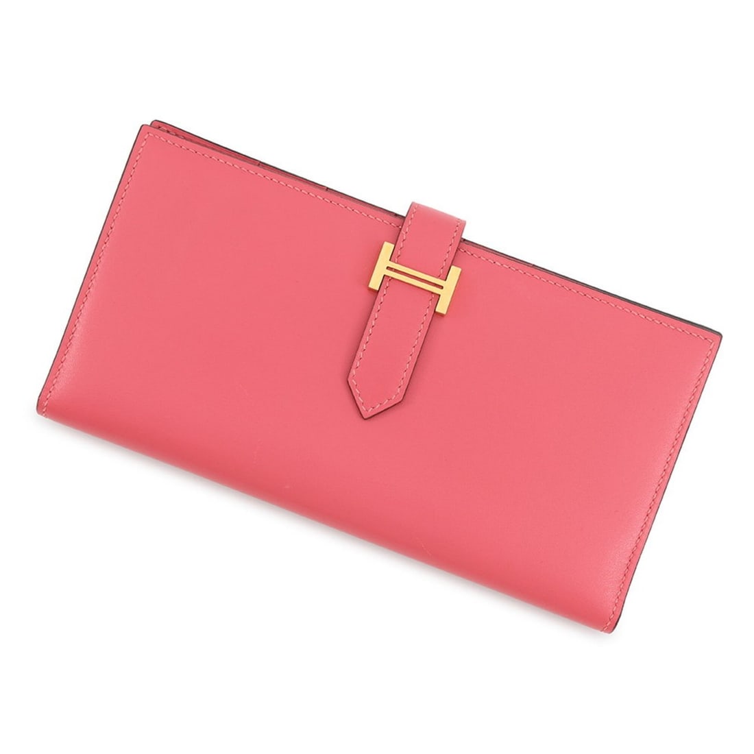 Hermes Bearn Soufflé Long Wallet, Rose Lipstick, Tadelakt, C Stamp, HERMES WALLET: --- Catalog ---Category: SizeSize (HxWxD): 9cm x 17.5cm / 3.54'' x 6.88''Category: DesignType: Long wallet (bi-fold)Gender: WomenMaterial: Tadelakt leather Category: GeneralBrand: HermesCountry of Ori