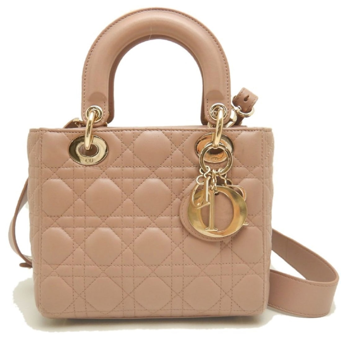 Christian Dior Dior My Lady Cannage M05320 Handbag, Lambskin, Pink, Women's, 253992 (1 of 20)