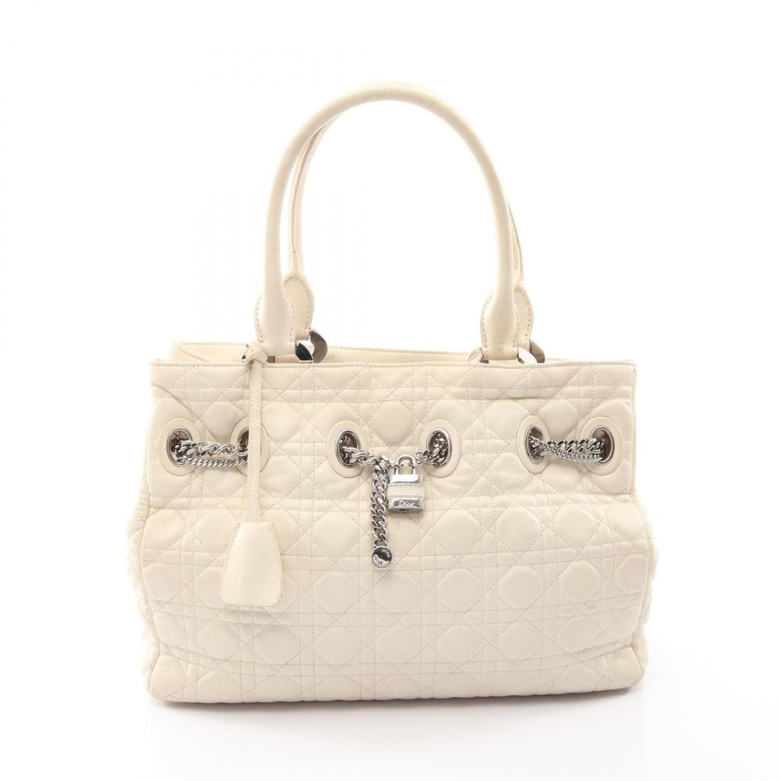 Christian Dior Dior LADY DIOR Cannage Tote Bag Handbag Leather Women's White: --- Catalog ---Category: SizeSize (HxWxD): 26cm x 36cm x 12cm / 10.23'' x 14.17'' x 4.72''Category: DesignType: Handbag, Tote bagColor: WhiteGender: WomenMaterial: Leather Category: GeneralBrand: Chri