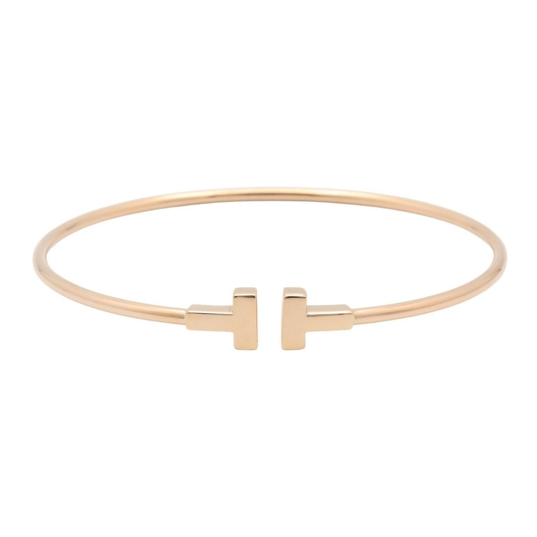 Tiffany & Co. T Wire Bracelet, 18K Pink Gold (PG), Tone, for Men and Women: --- Catalog ---Category: SizeLength: 16cm / 6.29''Category: DesignType: Charm braceletColor: GoldGender: Men,WomenMaterial: Pink gold (18K)Category: GeneralBrand: Tiffany--- Item List ---Section: Cond