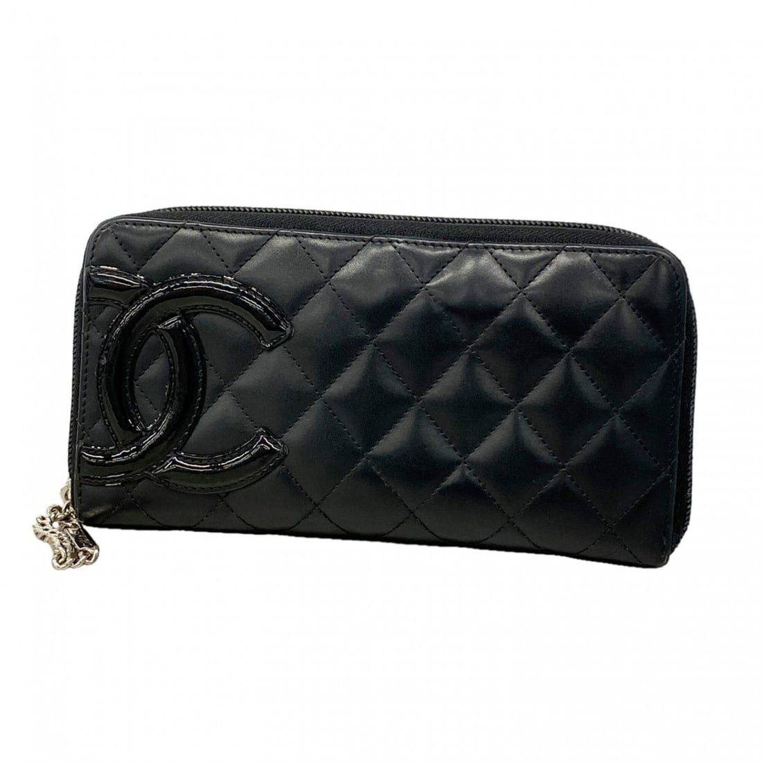 Chanel Cambon Lambskin Long Wallet, Black, Women's, P3135172 (1 of 11)