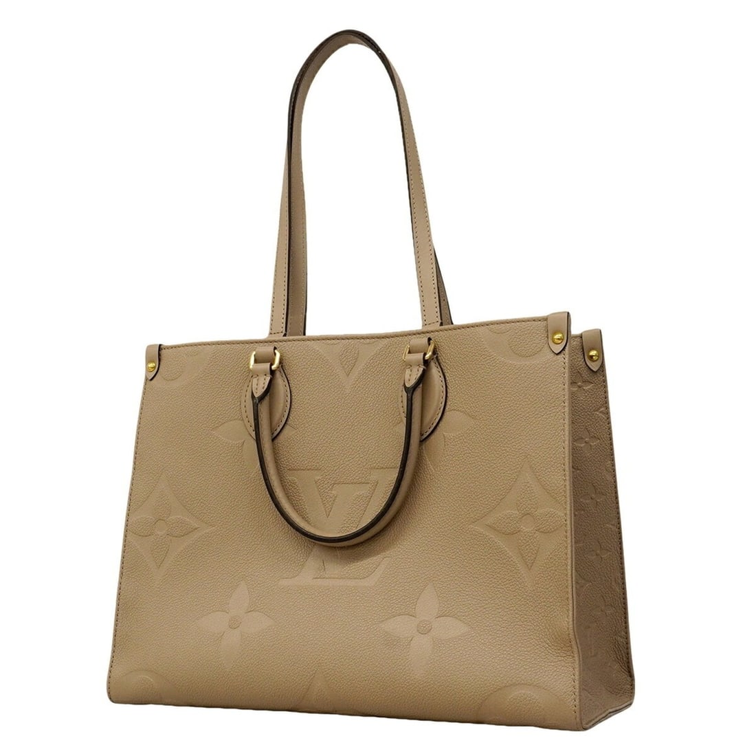 Louis Vuitton Monogram Empreinte OnTheGo MM Tote Bag M45607 Tourtrell 2-way bag for women P3105346: --- Catalog ---Category: SizeSize (HxWxD): 25cm x 34cm x 14cm / 9.84'' x 13.38'' x 5.51''Category: DesignType: Tote bagColor: TourterelleGender: WomenCategory: GeneralMPN: M45607Brand: Louis Vuitton--