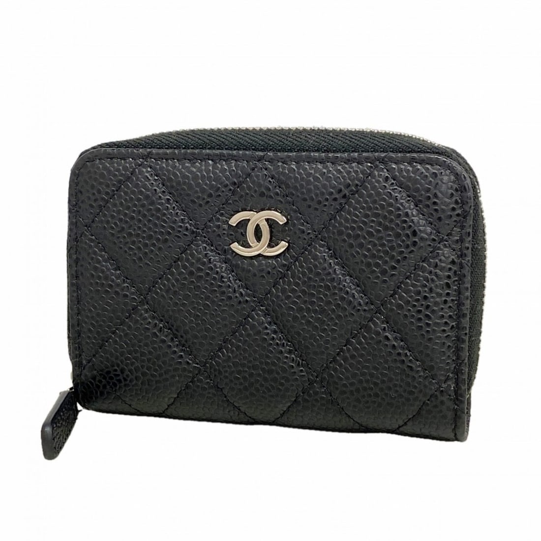 Chanel Matelassé Caviar Leather Wallet/Coin Case, Black, Women's, P3105308: --- Catalog ---Category: SizeSize (HxWxD): 8cm x 11cm x 2cm / 3.14'' x 4.33'' x 0.78''Category: DesignType: Coin purse/coin caseColor: BlackGender: WomenMaterial: Grained Calfskin Category: GeneralBra