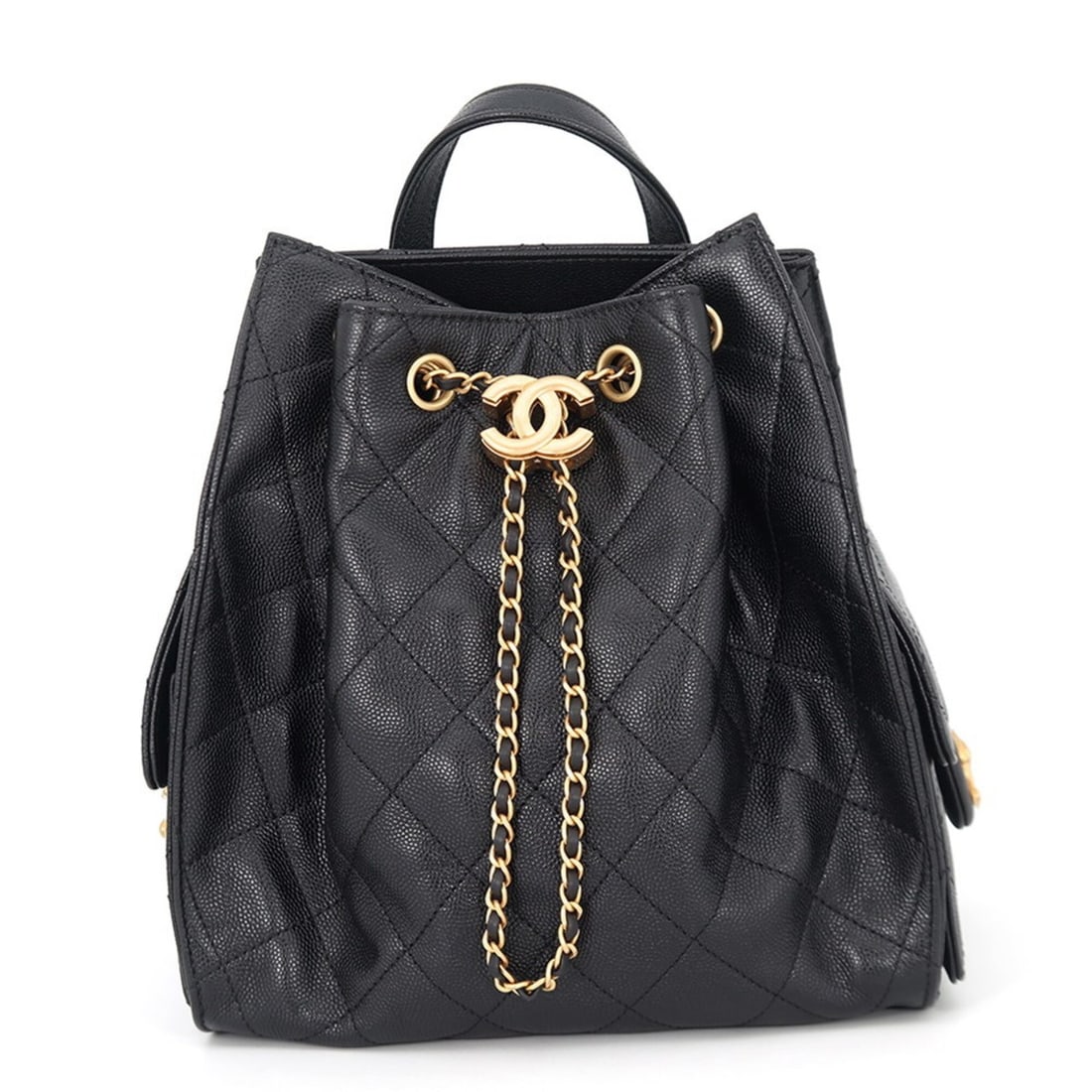 Chanel Backpack CHANEL 25 Medium Matelassé Coco Mark Caviar Skin AS5600 2025 2026 Handbag Women's (1 of 15)