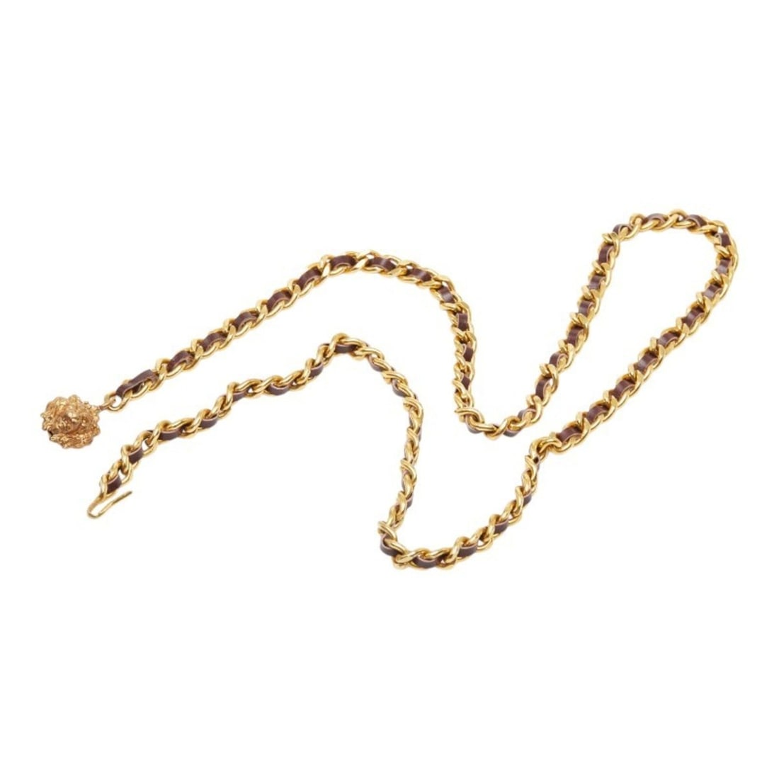 Chanel Chain Belt with Lion Motif, Gold Plated Leather, Women's. (1 of 16)
