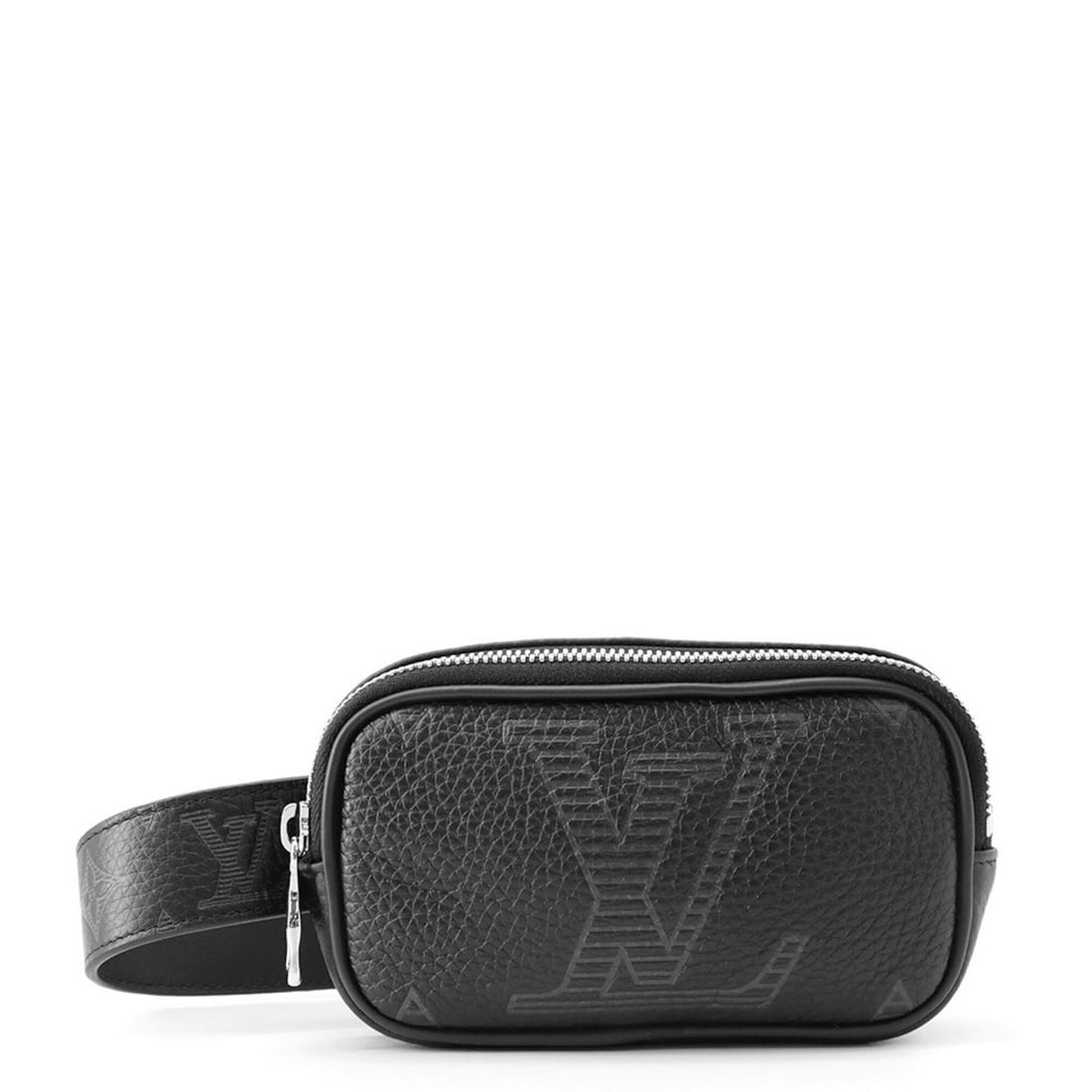 Louis Vuitton Monogram Giant Shadow Waist Bag, Signature Ceinture, 35mm, Size 90, Black. (Louis: --- Catalog ---Category: SizeSize (HxWxD): 8.5cm x 15cm x 3cm / 3.34'' x 5.9'' x 1.18''Category: DesignType: Fanny packColor: Black, Monogram, NoirGender: MenMaterial: Monogram Category: GeneralMPN: M