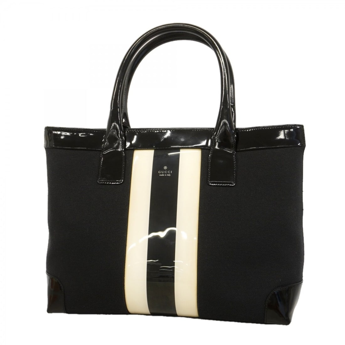 Gucci handbag 002 1119 canvas enamel black white women's P3189259: --- Catalog ---Category: SizeSize (HxWxD): 26cm x 31.5cm x 9.5cm / 10.23'' x 12.4'' x 3.74''Category: DesignType: HandbagColor: Black, WhiteGender: WomenMaterial: Canvas Hardware Color: GoldCategory: 