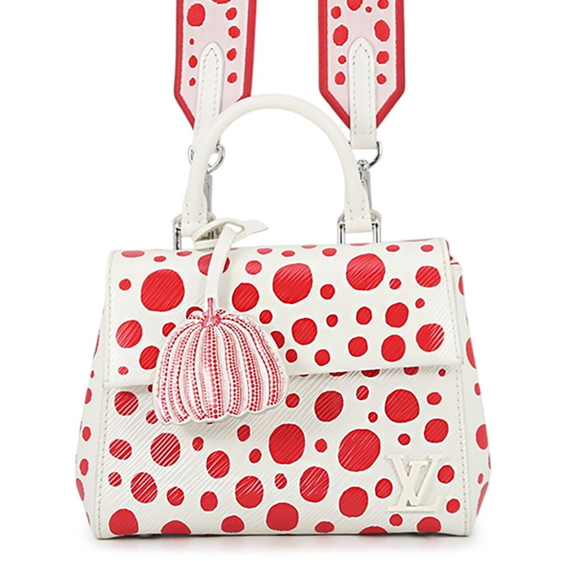 Louis Vuitton Epi Leather Handbag LV x YK Cluny MINI M21722 2-way Shoulder Bag Yayoi Kusama White: --- Catalog ---Category: SizeSize (HxWxD): 15.5cm x 20cm x 8cm / 6.1'' x 7.87'' x 3.14''Category: DesignType: Handbag, Shoulder bagColor: Red color, WhiteGender: WomenMaterial: Epi leather Category: G