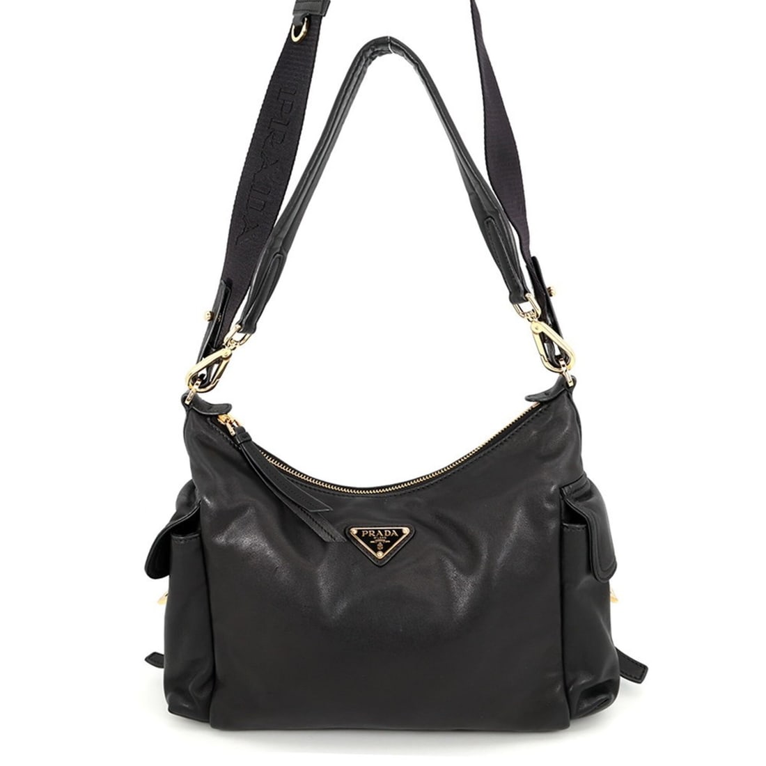 Prada Explorer Large Leather Shoulder Bag 1BC264 PRADA 2-way Handbag Black (1 of 15)