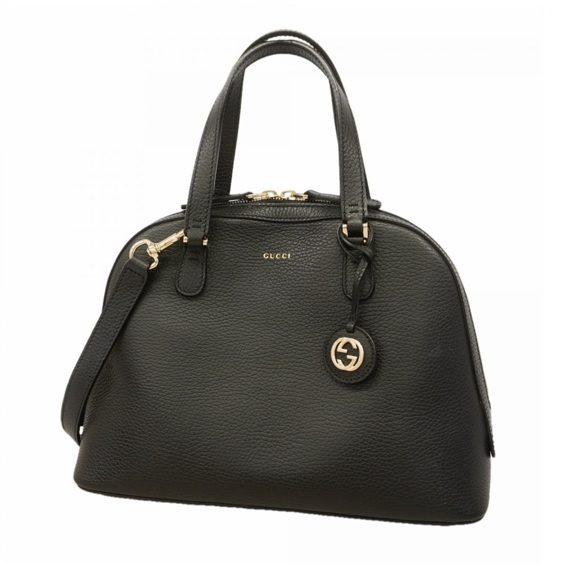 Gucci Lady Dollar Handbag 388560 Leather Black Champagne 2-way Bag for Women P3230985: --- Catalog ---Category: SizeSize (HxWxD): 21.5cm x 31cm x 13.5cm / 8.46'' x 12.2'' x 5.31''Category: DesignType: HandbagColor: BlackGender: WomenMaterial: Leather Hardware Color: Champagne goldCatego