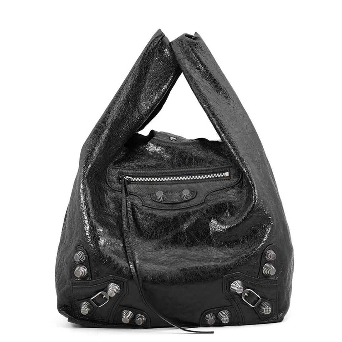 Balenciaga Tote Bag Le Cagole Shopper Lambskin 780976 BALENCIAGA Black Handbag (1 of 18)