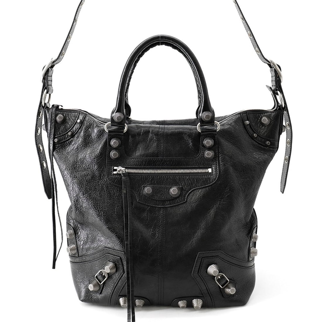 Balenciaga handbag, Lucagol leather, 719067, BALENCIAGA 2-way shoulder bag, black. handbag for (1 of 17)