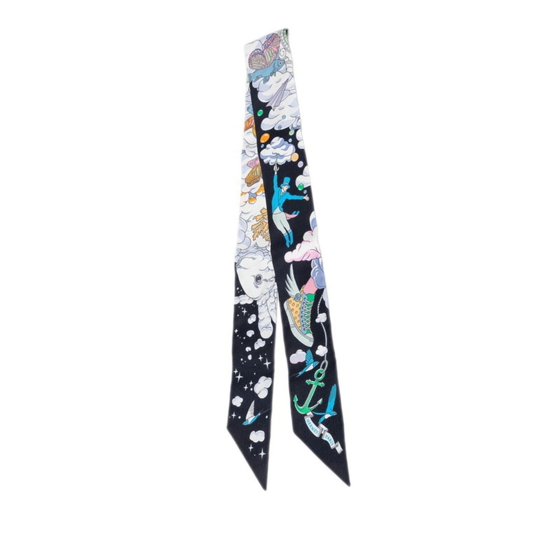 Hermes Twilly Sur Mon Nuage My Cloud Scarf Muffler Multicolor Silk Women's HERMES: --- Catalog ---Category: SizeSize (LxW): 86cm x 5cm / 33.85'' x 1.96''Category: DesignType: ScarfColor: Multi-colorGender: WomenMaterial: Silk Category: GeneralLine: TwillyBrand: Hermes--- Item List -