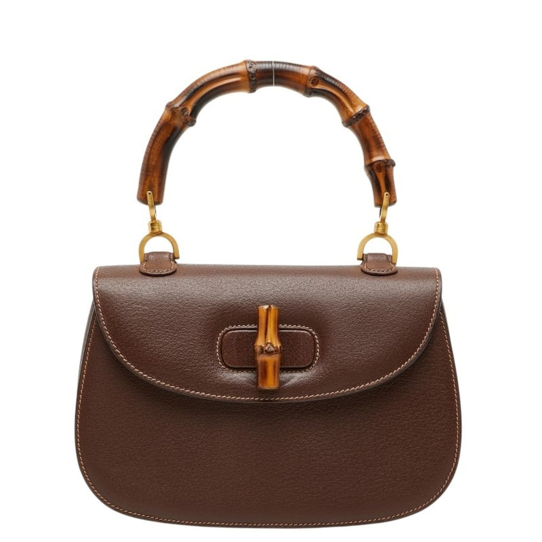 Gucci Bamboo Handbag 000 01 0633 Brown Leather Women's GUCCI (1 of 13)