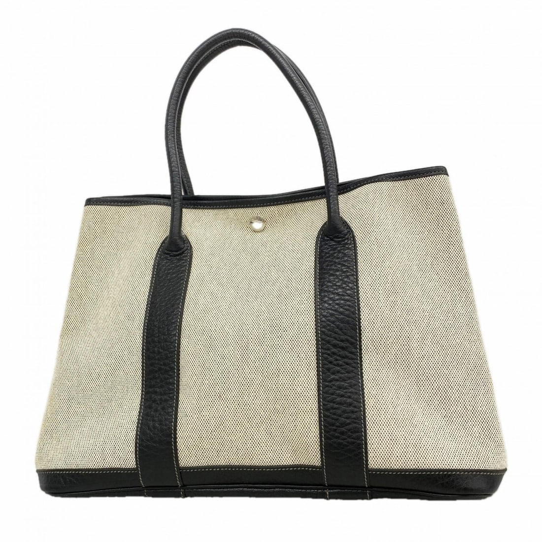 Hermes Garden PM Tote Bag, Toile H, Black, ?J stamp, Women's, P3073112: --- Catalog ---Category: SizeSize (HxWxD): 26cm x 36.5cm x 16.5cm / 10.23'' x 14.37'' x 6.49''Category: DesignType: Tote bagColor: BlackGender: WomenMaterial: Toile H Hardware Color: SilverCategory: G