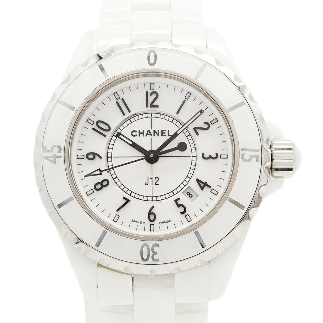 Chanel J12 H0968 White Dial Women's Watch: --- Catalog ---Category: SizeWrist Size: 14cm / 5.51''Case Diameter: 33.9mm / 1.33''Category: DesignType: WristwatchGender: WomenColor (Dial): WhiteMaterial (Band): CeramicCategory: GeneralMPN: H0968B