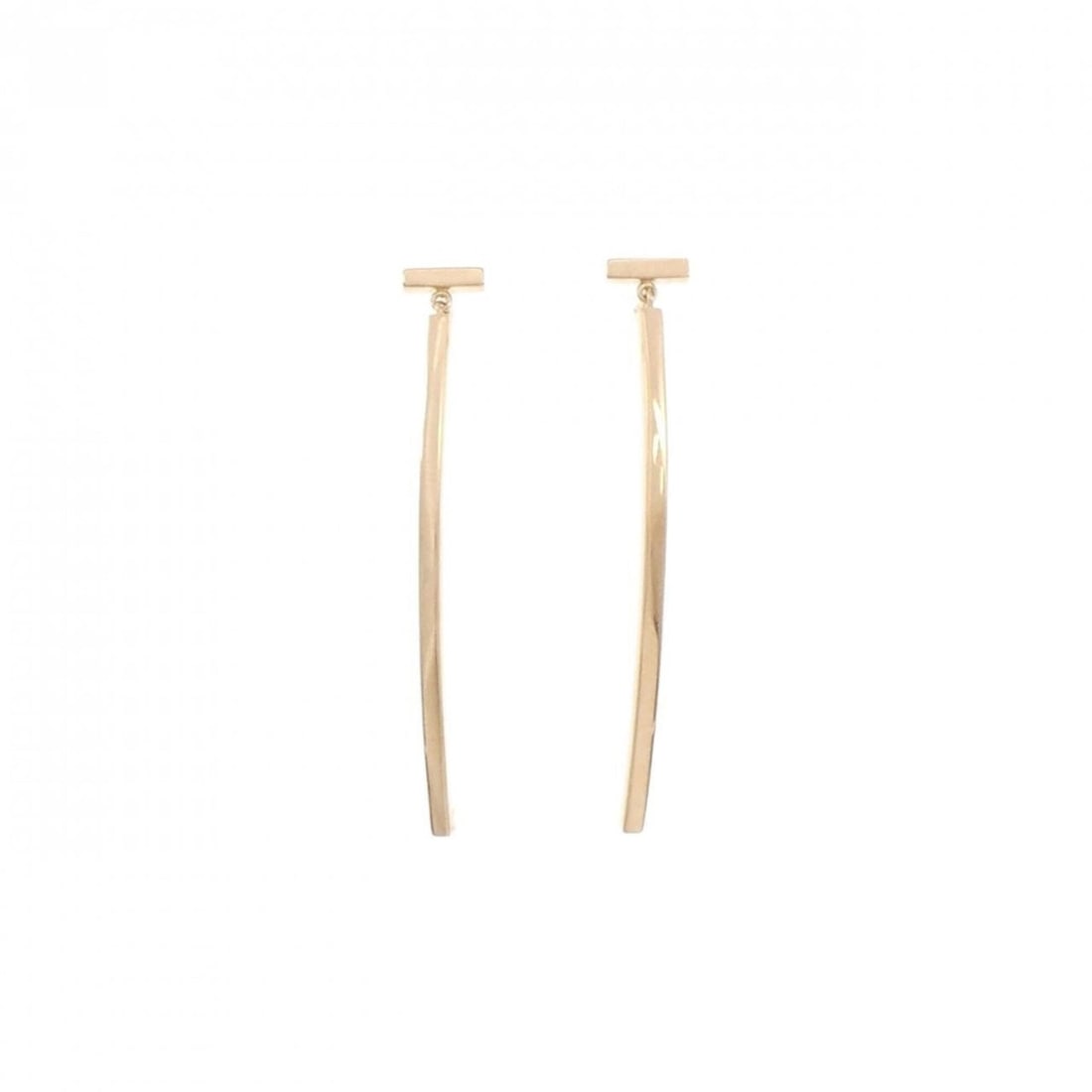 Tiffany T Wire Bar Earrings: --- Catalog ---Category: SizeSize (HxWxD): 42.70mm x 6.20mm / 1.68'' x 0.24''Category: DesignType: Stud earringsGender: WomenMaterial: Pink gold (18K)Category: GeneralBrand: Tiffany--- Item List ---Se